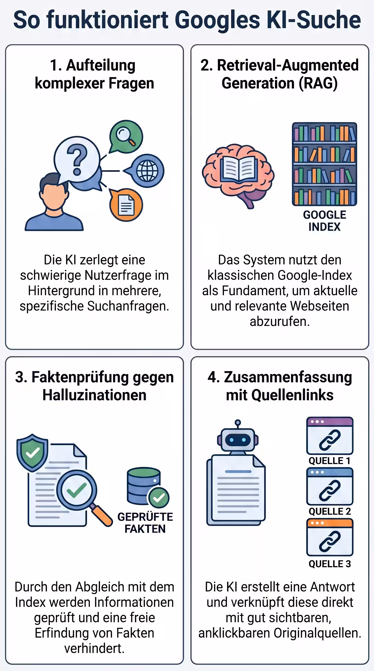 Funktionsweise einer KI gestützten Suchmaschine